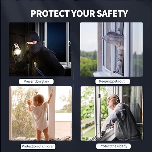 Miniatura 4 de Cerraduras de marco para ventana, paquete de 8 pestillos de repuesto para ventana, espacio entre agujeros de tornillo blanco, 0.8 pulgadas, se