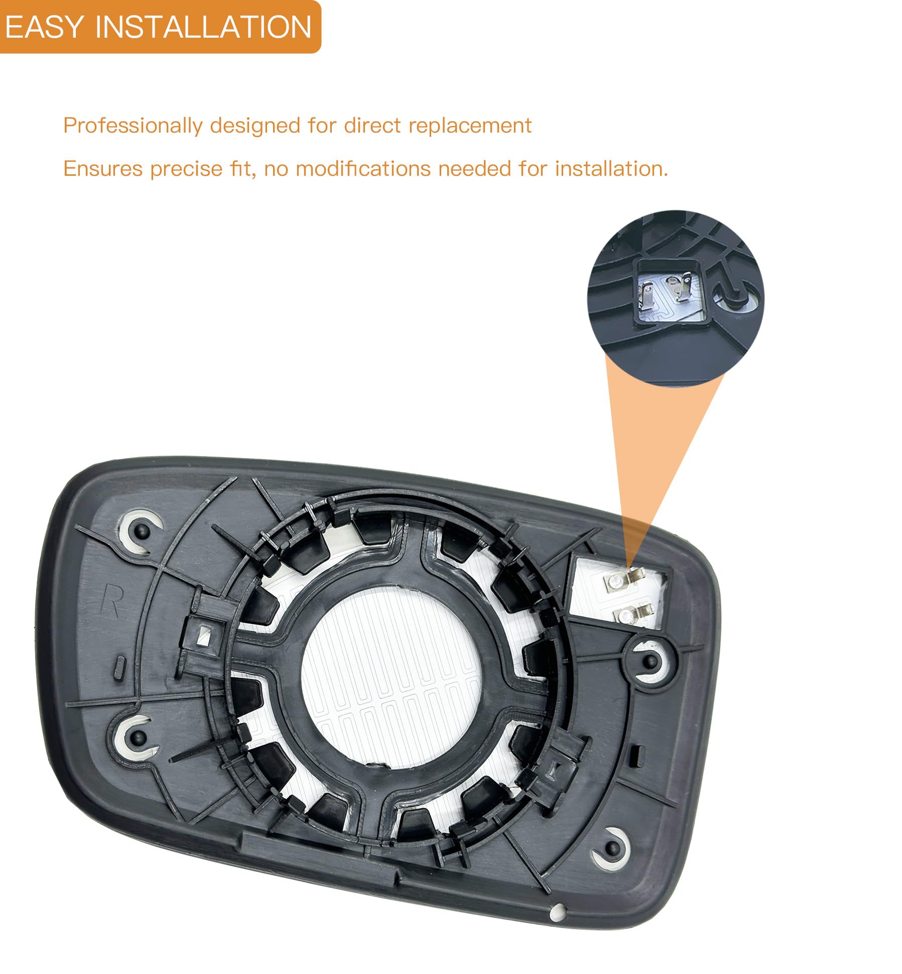 For 2013-2018 Nissan Altima Gloss Black Mirror Covers Overlays (W/O Turn Signal - Foto 2