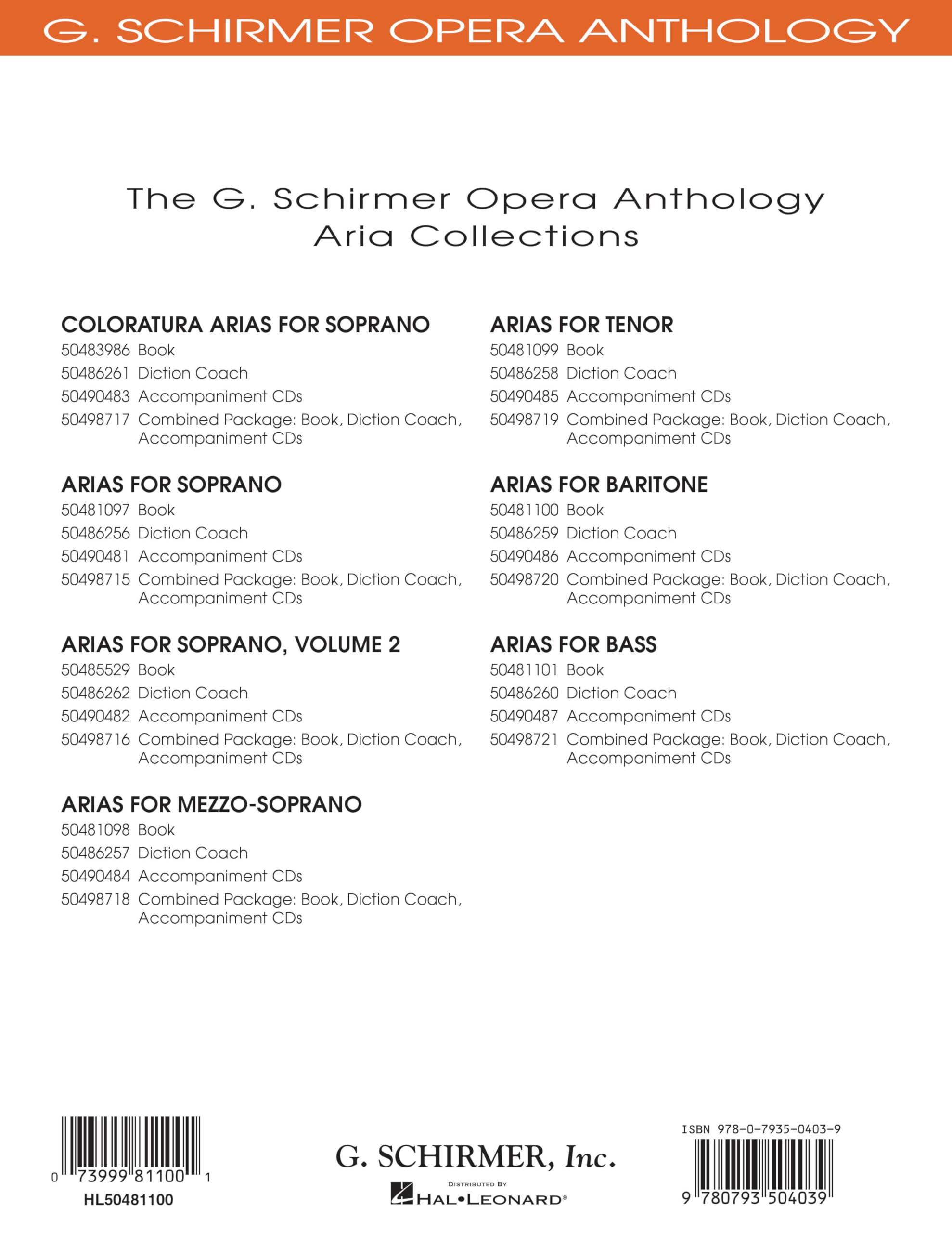 Arias for Baritone