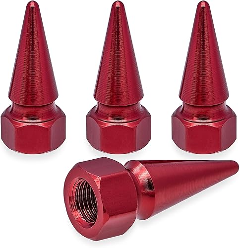 4 tapas de vástago de válvula de neumático con forma de pinchos, tapa de aluminio para vástago de aire de automóvil, cubiertas universales a prueba