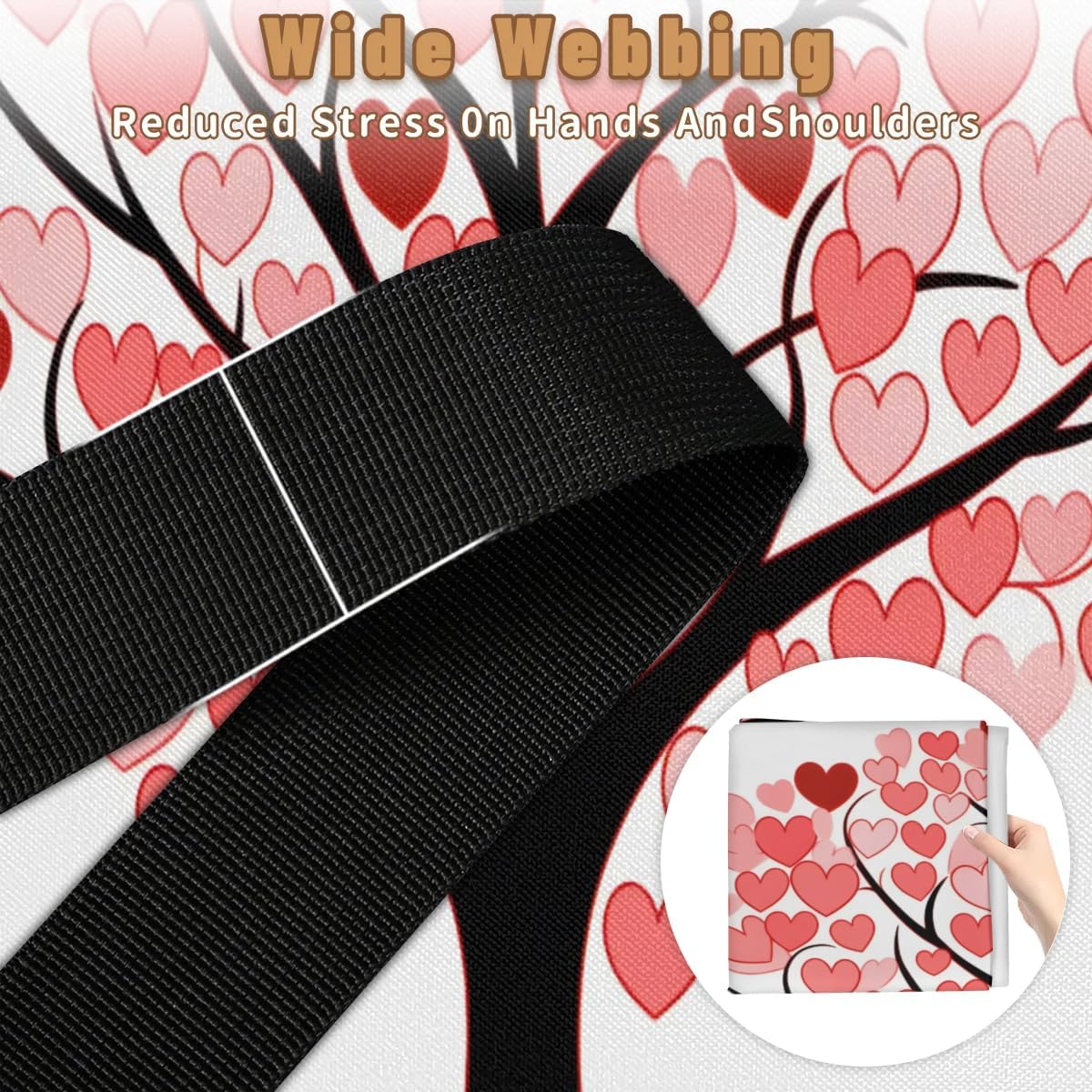 Honeybaby 214L Extra Large Comforter Storage Bag Love Tree Valentines Day Storage Totes with Lids Waterproof Closet Organizer Folding Blanket Storage Bags for Clothes Bedding Pillows