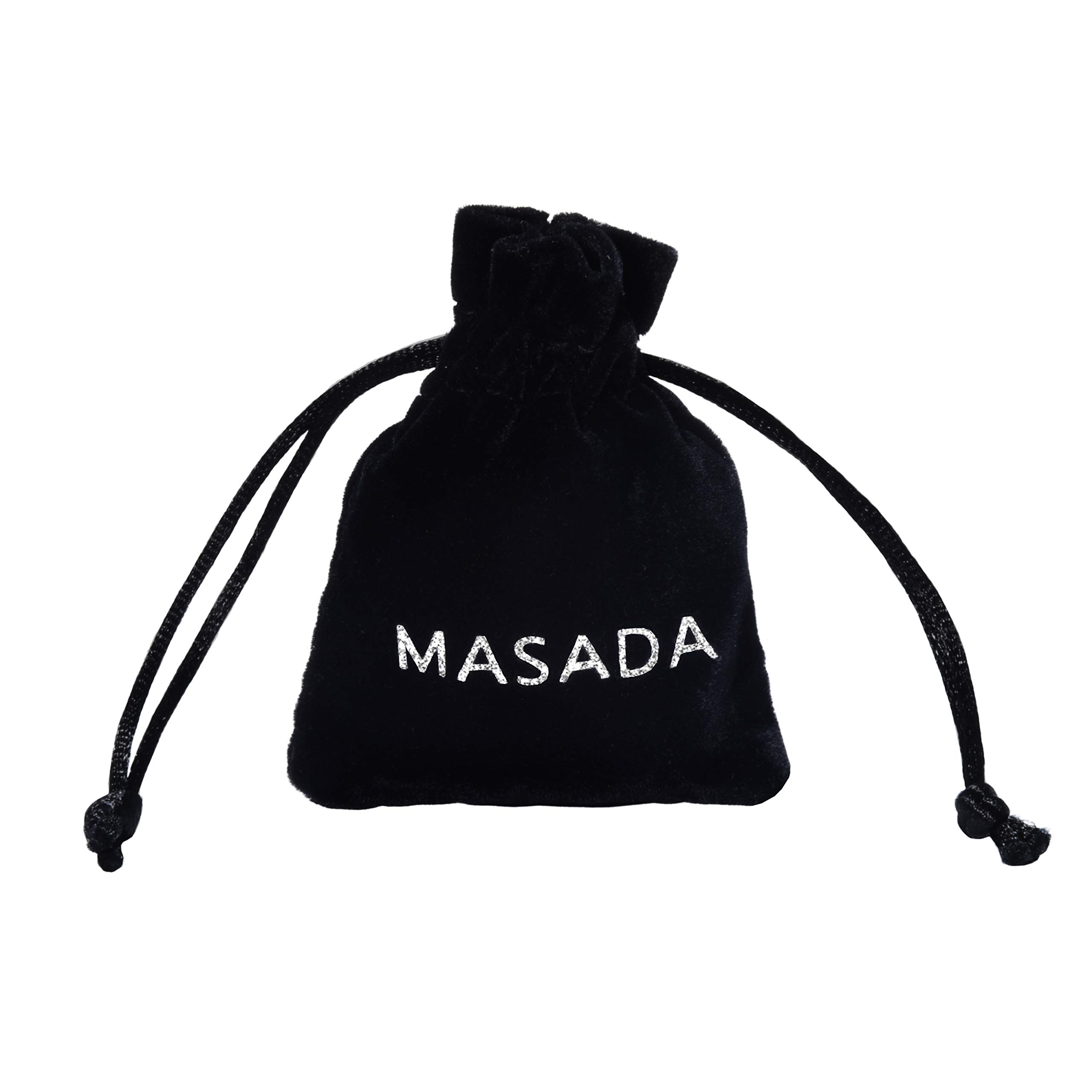 MASADA Collana in Argento 925 - Ciondolo Lettera Iniziale con Pietre Zircone - Iniziali Nome per Donna e Ragazza - Catena 46 cm Confezione Borsa in Velluto