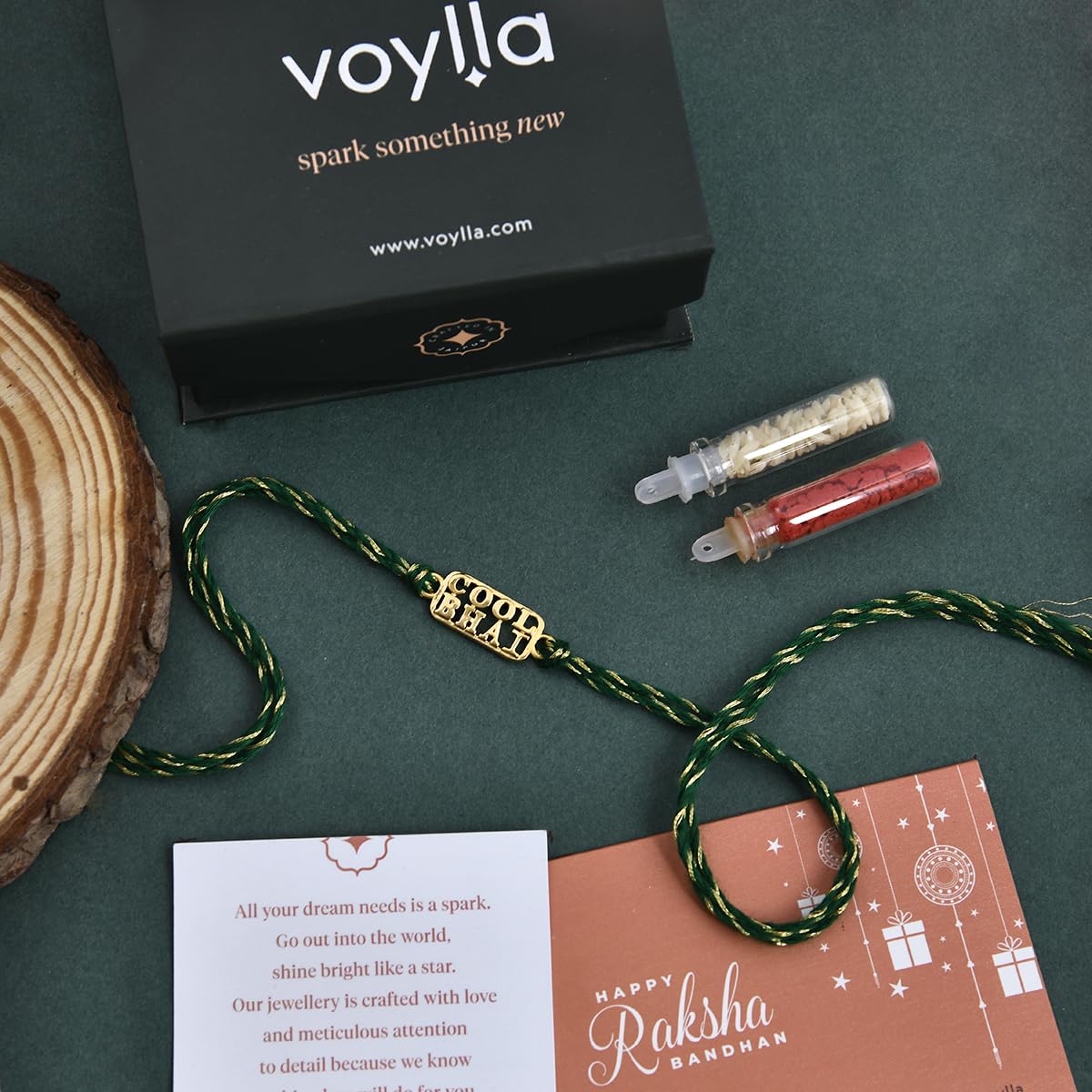925 Silver Bhai Rakhi with Roli Chawal Pack