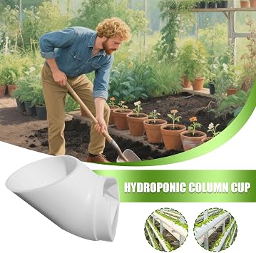 Hydroponic Cups | Planting Tower Cup for Plant Hydroponic | PVC Grow Basket with Sponge Soilless Culture Growing System Flower Container for Home Garden Balcony