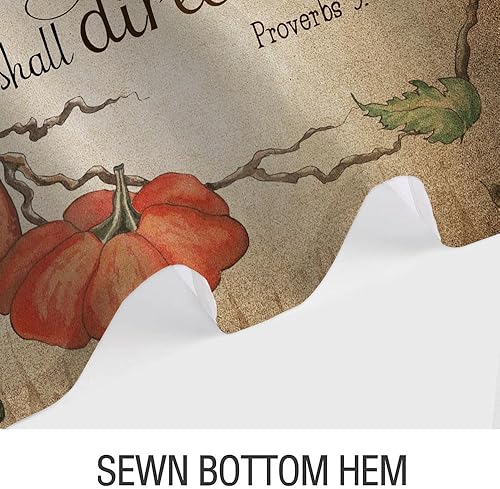 Miniatura 7 de Wathon Cortina de ducha con versículo bíblico, decoración de baño de otoño, cita de las Escrituras cristianas con calabaza de cosecha de otoño,