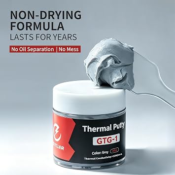 Thermal Putty - 20 Gram - >15W/mK Professional Replacement for Thermal Paste and Thermal Pads, Electrically Non-Conductive Gap Filler for GPU VRAM, VGA Unit, IC Processor, Server & Desktop PC