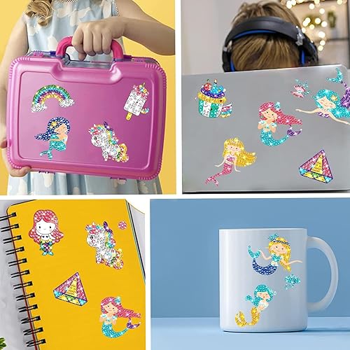 Miniatura 4 de Fadgesy Kits de pintura por números, kits de calcomanías de arte de diamantes 5D para niños, regalo adecuado para niños y niñas, niños y adultos