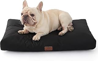 BEDSURE wasserdichte Hundebett mittelgroße Hunde Waschbar - 74x46cm Hundematratze rutschfest, Outdoor Hundematte abnehmbare Außenabdeckung, weiche Hundekissen mittelgroße Hunde für Haustiere, Schwarz