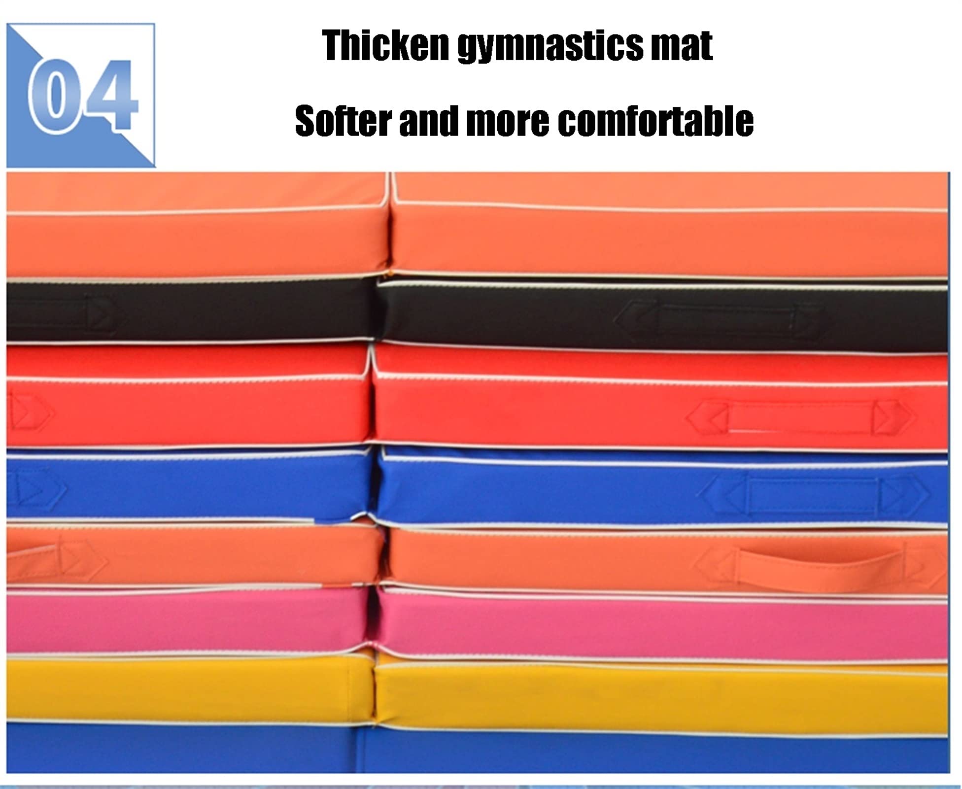 Tappetino Pieghevole Ginnastica PU. Pieghevole Gymnastics Tumbling Mat, Home Palestra Asilo Bounce Stop, 180x60x5cm (Size : 180x60x5cm)