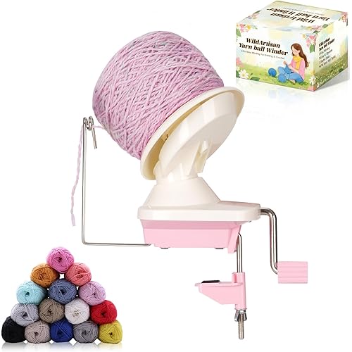WildArtisan Yarn Winder,Yarn Ball Winder,Easy to Set Up & Effortless to Use Yarn Cake Winder Makes Neat 3.5oz with Quiet Operation,Yarn Winder for Crocheting and Knitting Enthusiasts