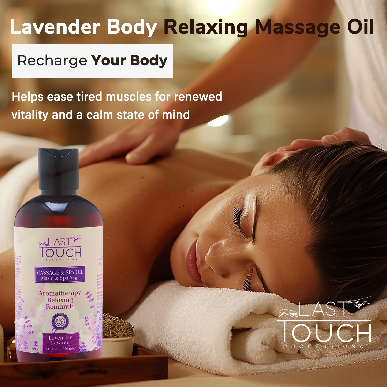 Lavender Sensual Massage Oil for Couples Sexual - Massage Oils for Date Night - Massage Oil for Massage Therapy - Aromatherapy Oil for Intimate Moments - Aphrodisiac Oil - 8.45 Fl Oz