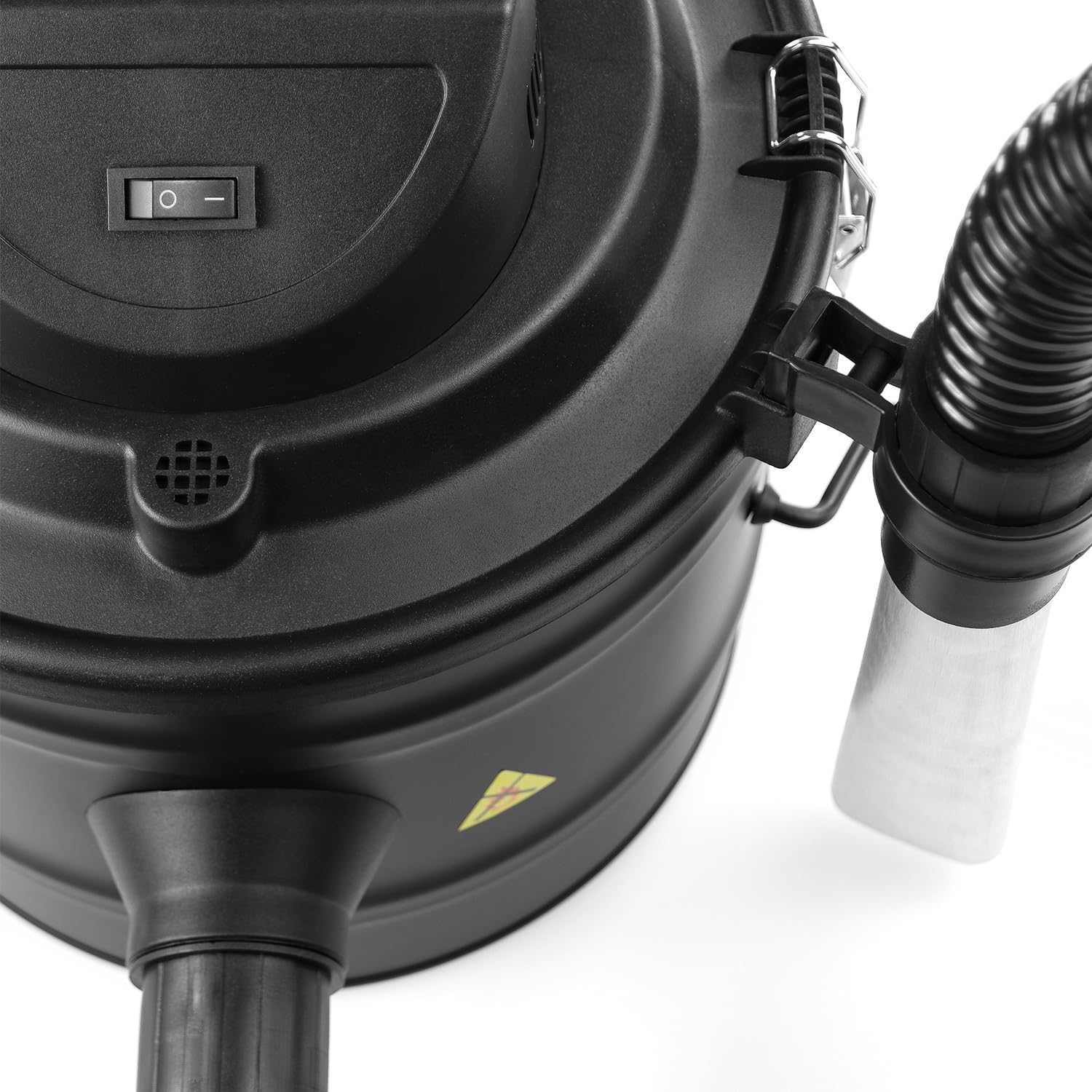 Raik - Aspirateur à cendres 15L 800W sans sac pour cendres froides, poêle à bois, barbecue, poêle à granulés, filtre, tuyau d'aspiration de 1m, nettoyage du filtre, aspirateur pour cheminée