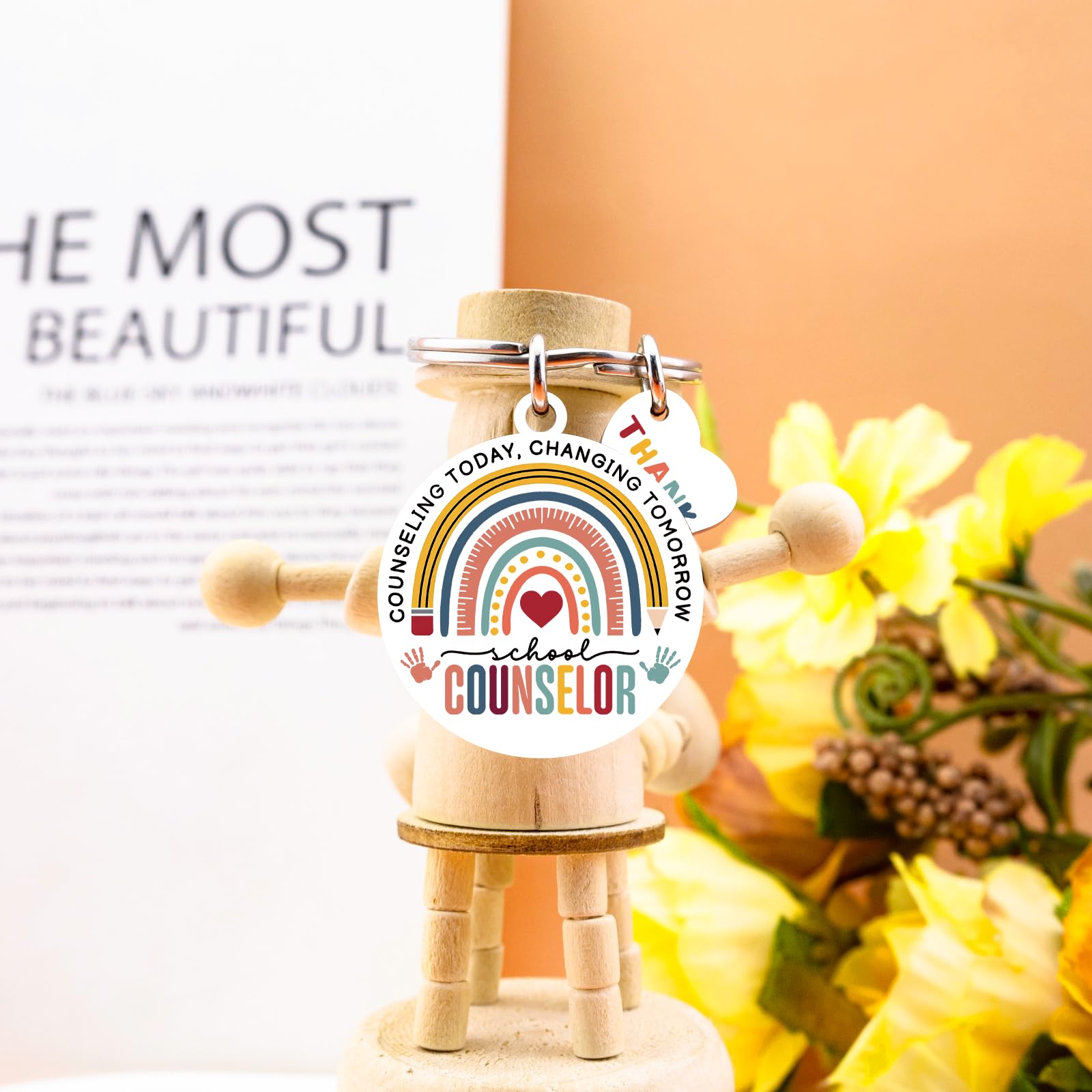 School Counselor Gifts for Women Men Thank You Appreciation Gifts for Counselors School Administrator Gift Ideas Guidance Counselor Keychain Unique Birthday Christmas Gift for Teacher