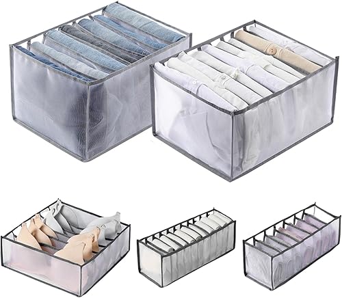 Organizador de ropa para armario, organizadores de cajones para ropa, rejillas 7911, organizador de almacenamiento de ropa de malla, lavable y