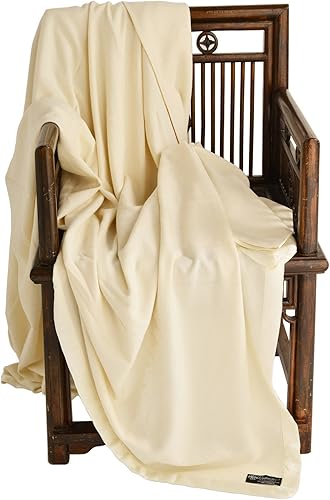 Cashmere Boutique 100 pura cachemira Queen manta en 4 capas color marrón camello tamaño 898 x 898in