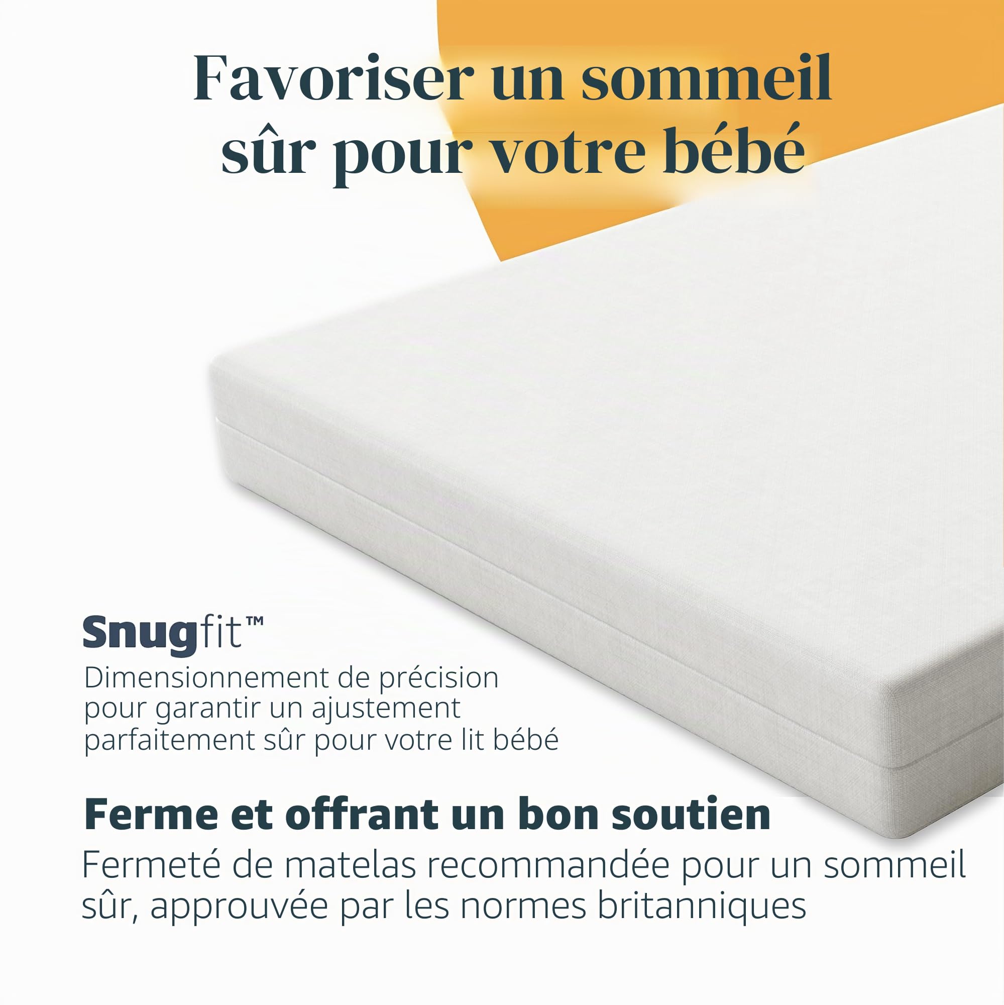 Mother Nurture Essential Matelas de Voyage en Mousse Blanc 95 x 65 x 5 cm