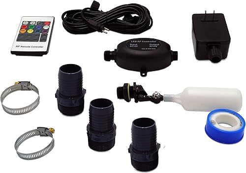 Miniatura 4 de HALF OFF PONDS Kits elegantes de vertederos SE36-BK - Kit de vertedero acrílico iluminado que cambia de color de 36 pulgadas con lavabo constructor