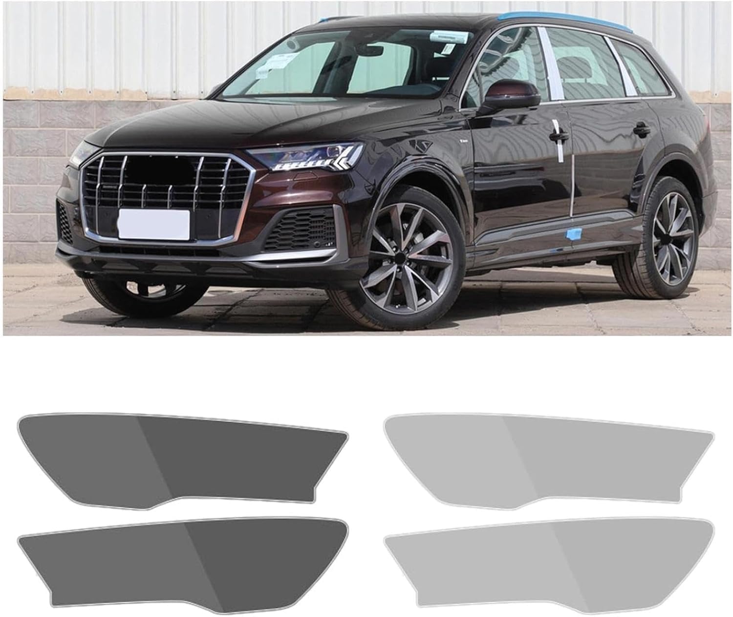 SamLng Car Front Light Film for Q7 (4M) 2020 2021 Headlight Protection Sticker Car Front Headlamp Protection Film car Lights Film Headlight Anti-Scratch Non-Yellowing Protective Film