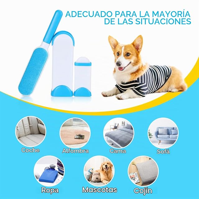 Foto 2 de 8 de Quitapelos para Mascotas, Removedor de Pelo para Mascotas Cepillo de Limpieza Removedor de Pelaje para Perro…