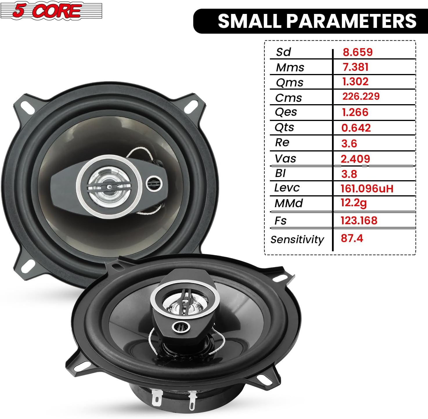 Thiele-Small parameters for the speaker