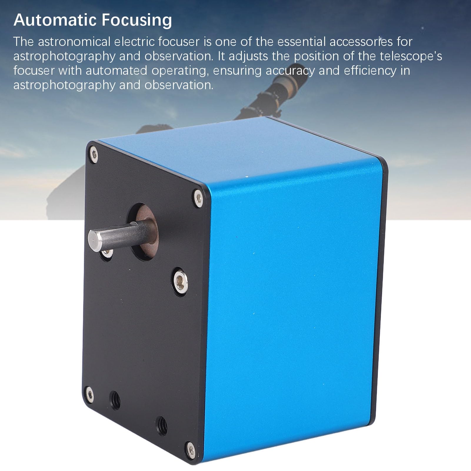 Yctze Elektrischer Autofokus-Teleskopfokussierer, Automatisches Zubehör für Astronomische Geräte mit Temperatursensor für Astrofotografie und Kompatibilität