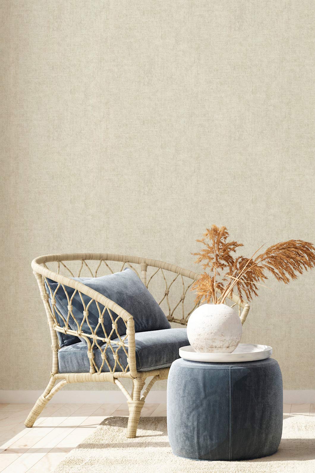 Livingwalls Plain Wallpaper Cosy & Relax New Walls A.S. Création Non-Woven Wallpaper 10.05 m x 0.53 m Creme Made in Germany 374234 37423-4 - Image 4