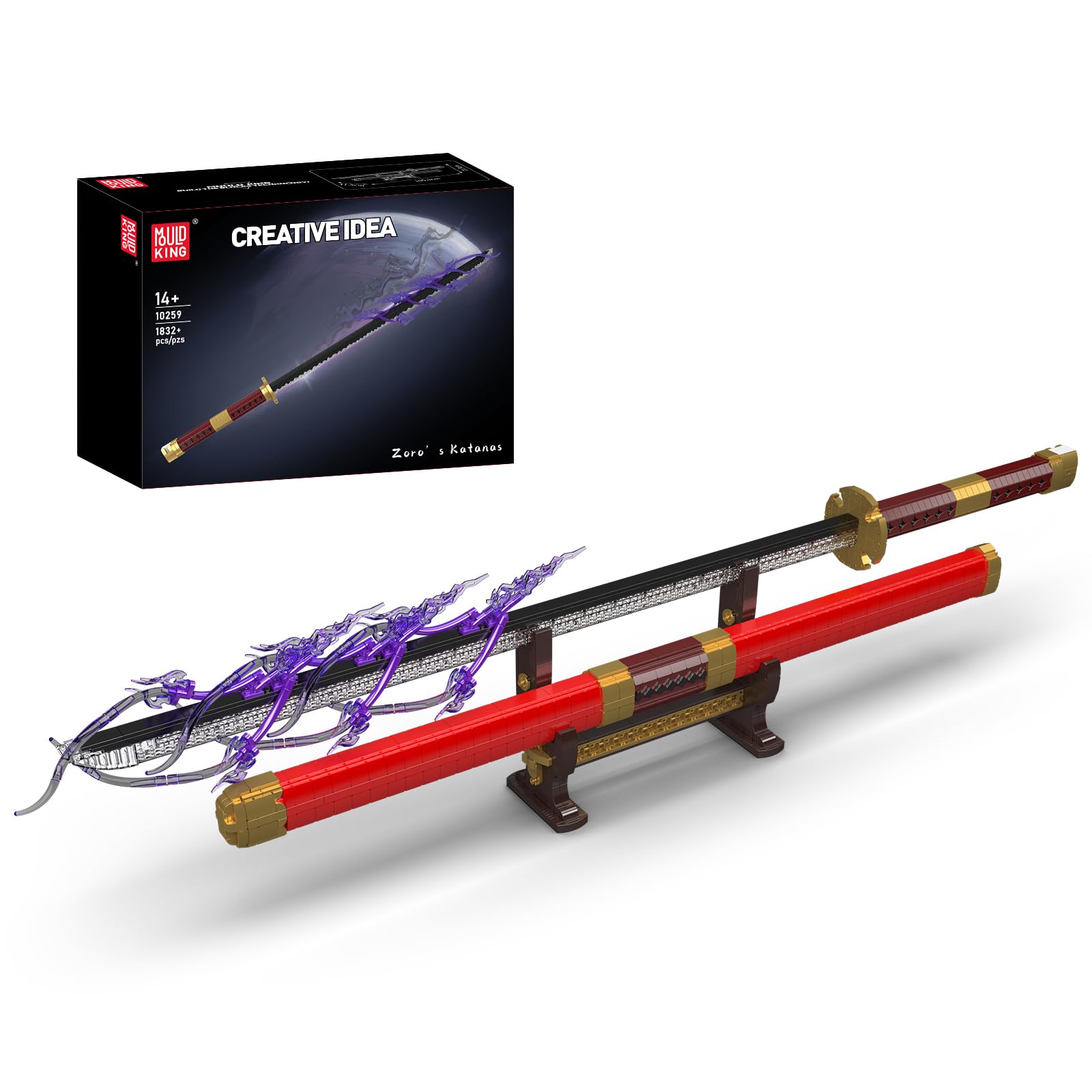 Mould King Technik Darksaber Klemmbausteine Bausatz, Kreatives Cosplay Anime Technologie Bausteinmodell