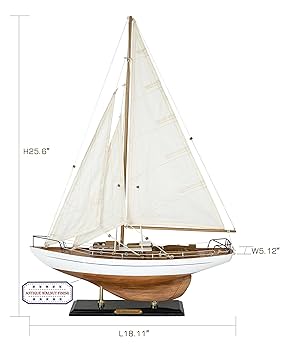 Amazon.co.jp: SAILINGSTORY 木製ヨット装飾ヨットモデル船