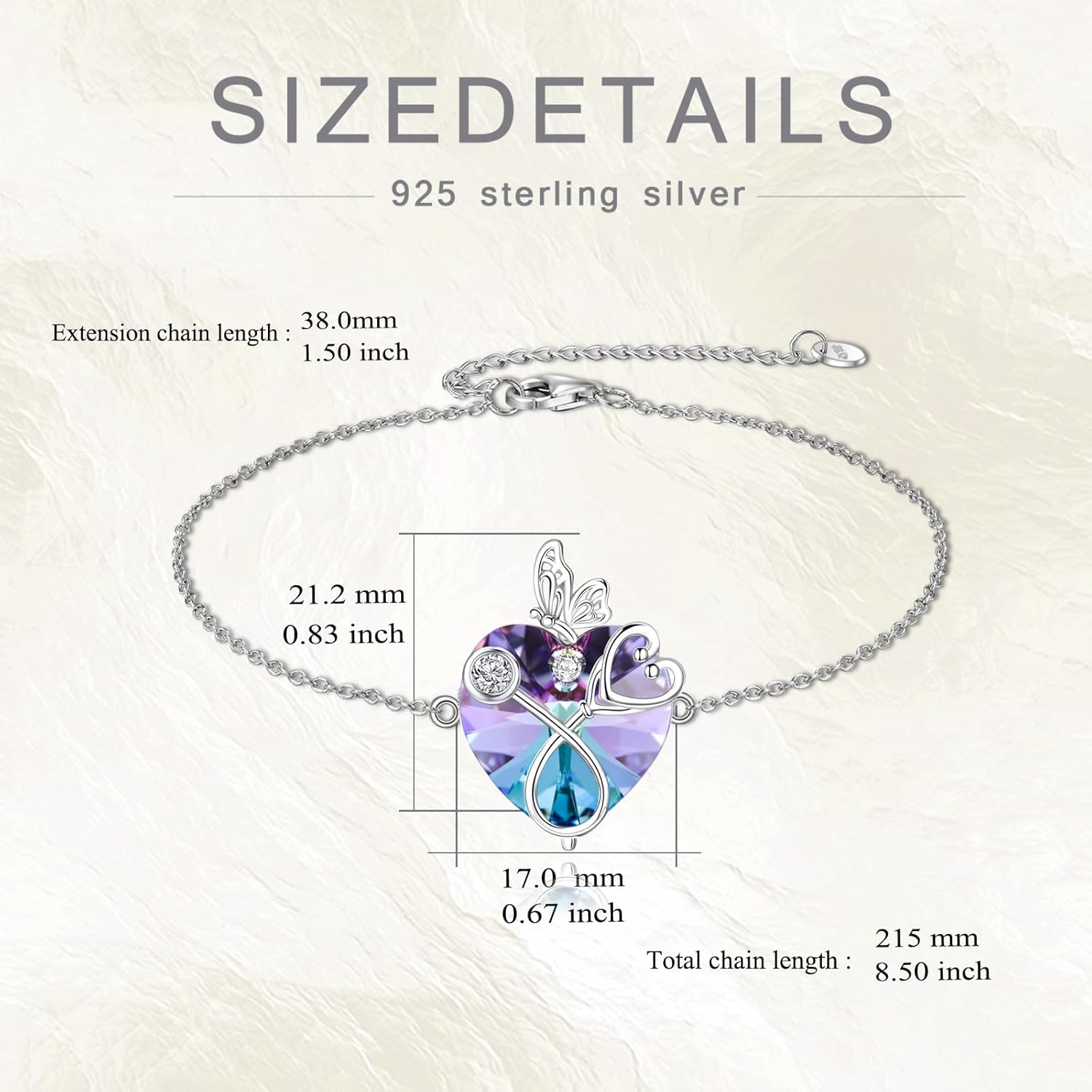 POPKIMI Gifts for Nurse Stethoscope Bracelet 925 Sterling Silver Heart Crystal Nursing Themed Jewelry Birthday Gifts for Women Doctor Medical Student - Image 6