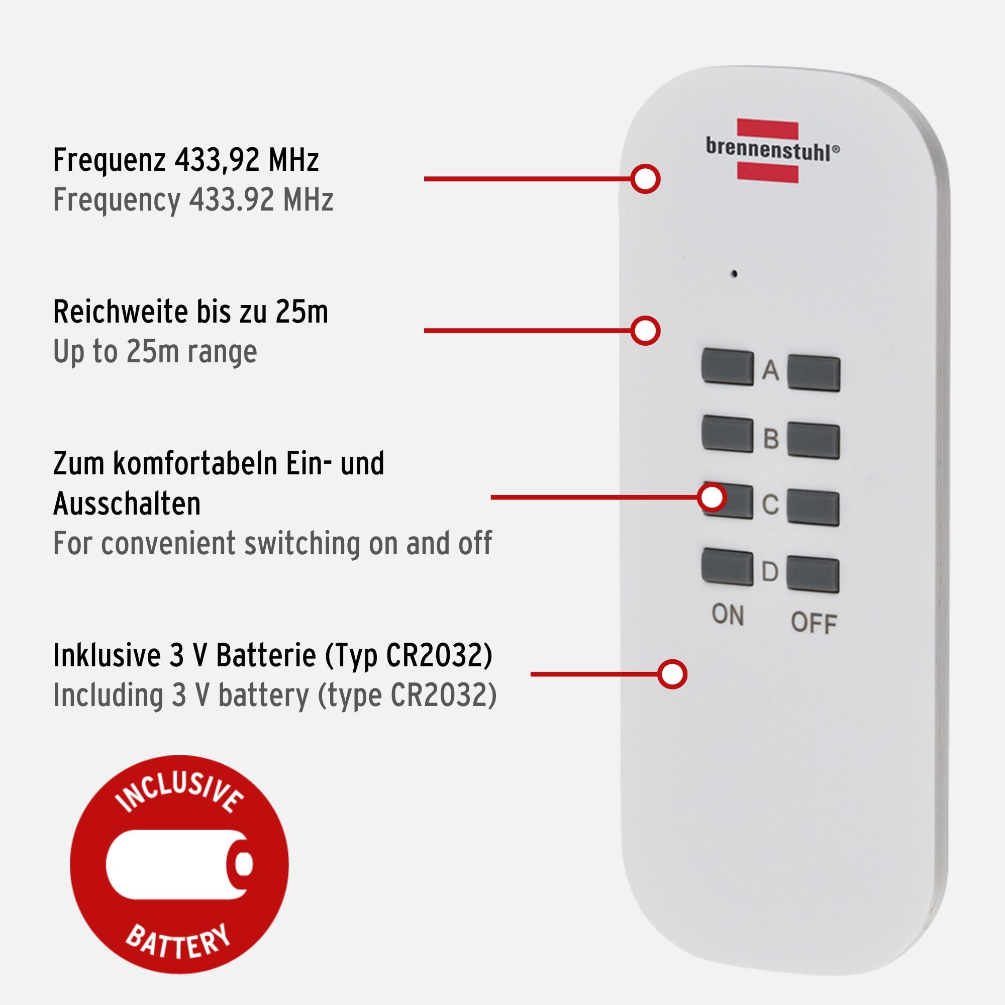 Brennenstuhl Funkschalt-Set RC CE1 3001, 3er Funksteckdosen Set – Ansicht 3