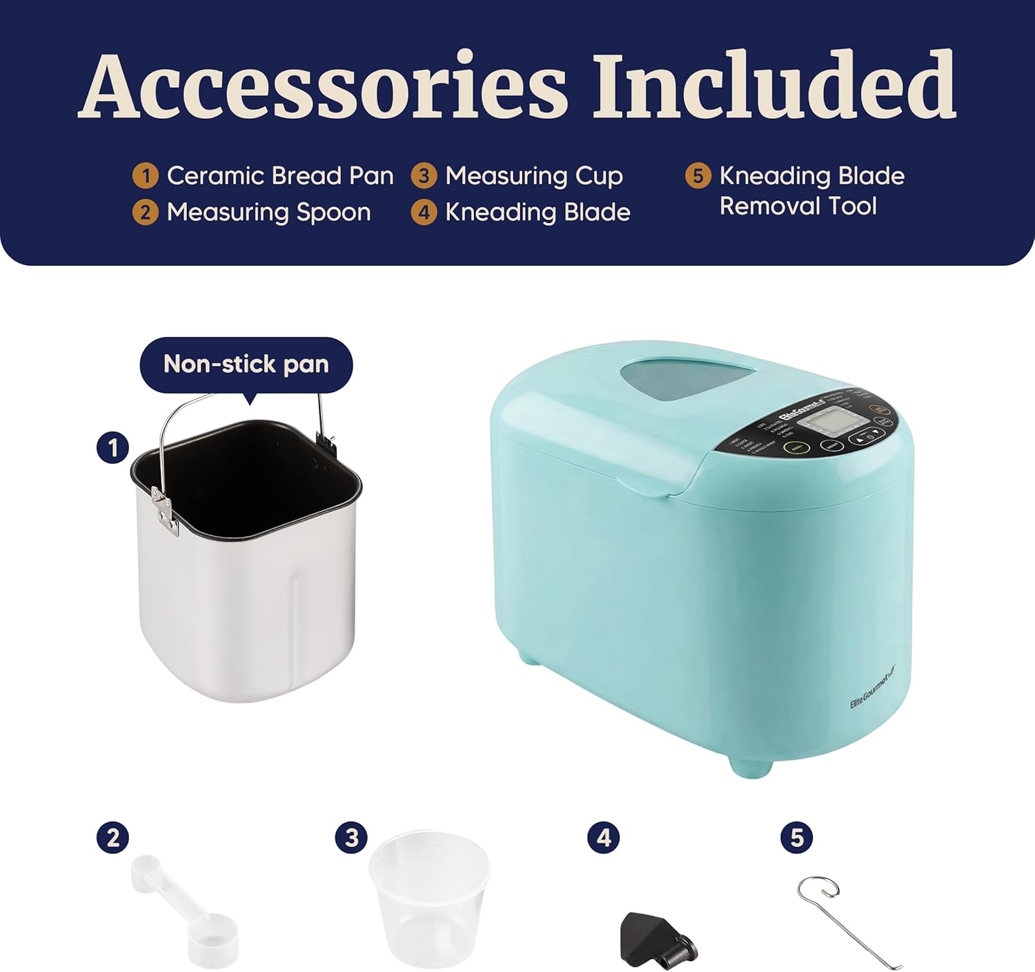 Elite Gourmet bread maker programmable product image 3