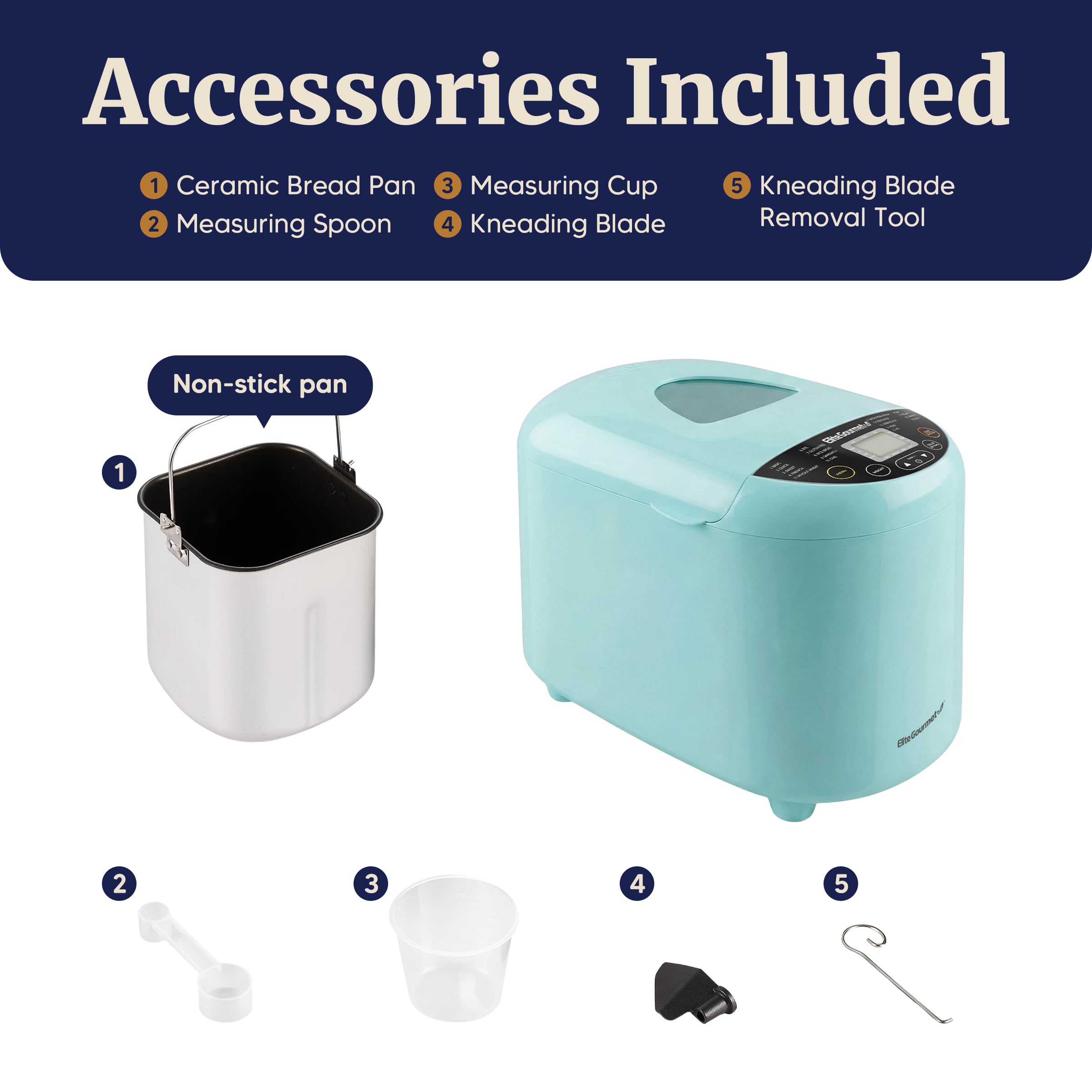 Elite Gourmet Bread Maker - Make Fresh Bread at Home -8 Elite Gourmet Bread Maker - Make Fresh Bread at Home -8