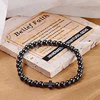 Vista 447 de MASSIVE BEADS Pulsera elástica de yoga hecha a mano con piedra natural, cristal curativo, energía, regalos para adultos unisex de 0.157 in, 0.236