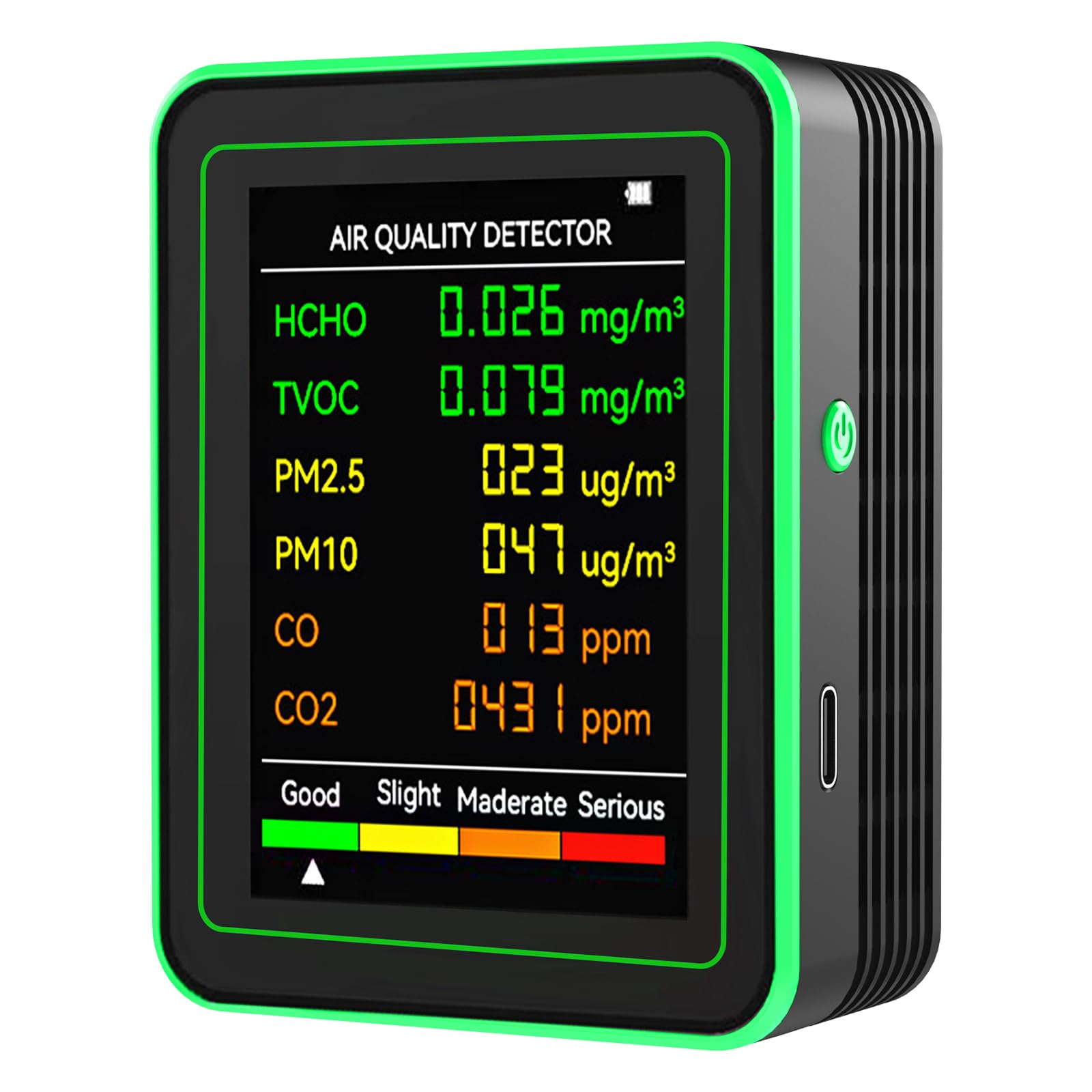 Intelligent Indoor Home Air Pollution Detectors Inspector With CO2 Temperature Humidity Formaldehyde TVOC