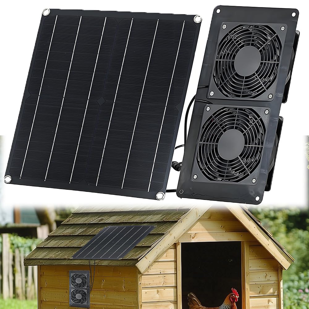 Ventilatore solare, doppio ventilatore di scarico, impermeabile
