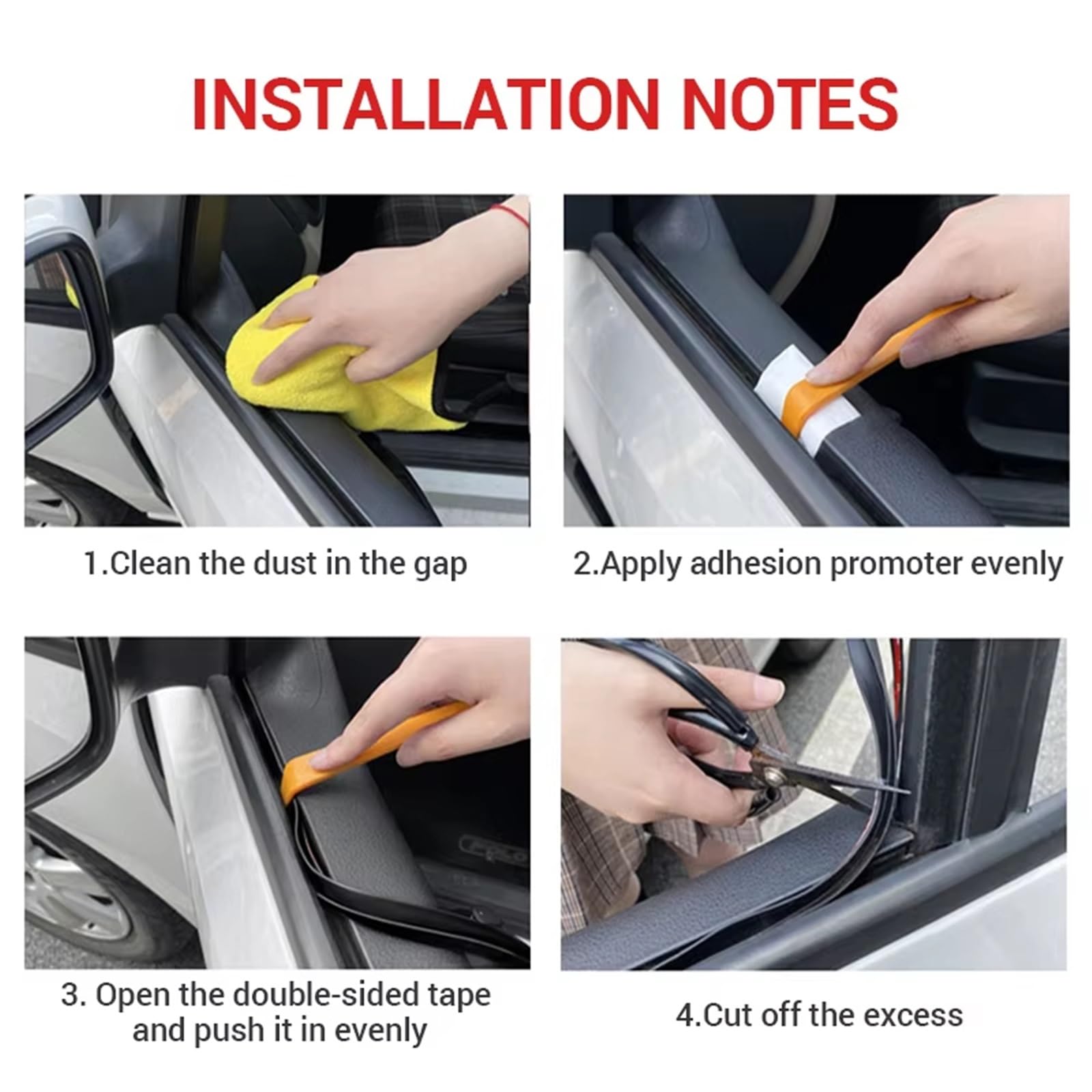 Guarnizione Per Porta Auto 2m Addensare Gomma B-Pilastro Guarnizione Striscia Porta Auto Sigillante Insonorizzata Finestra(2m)