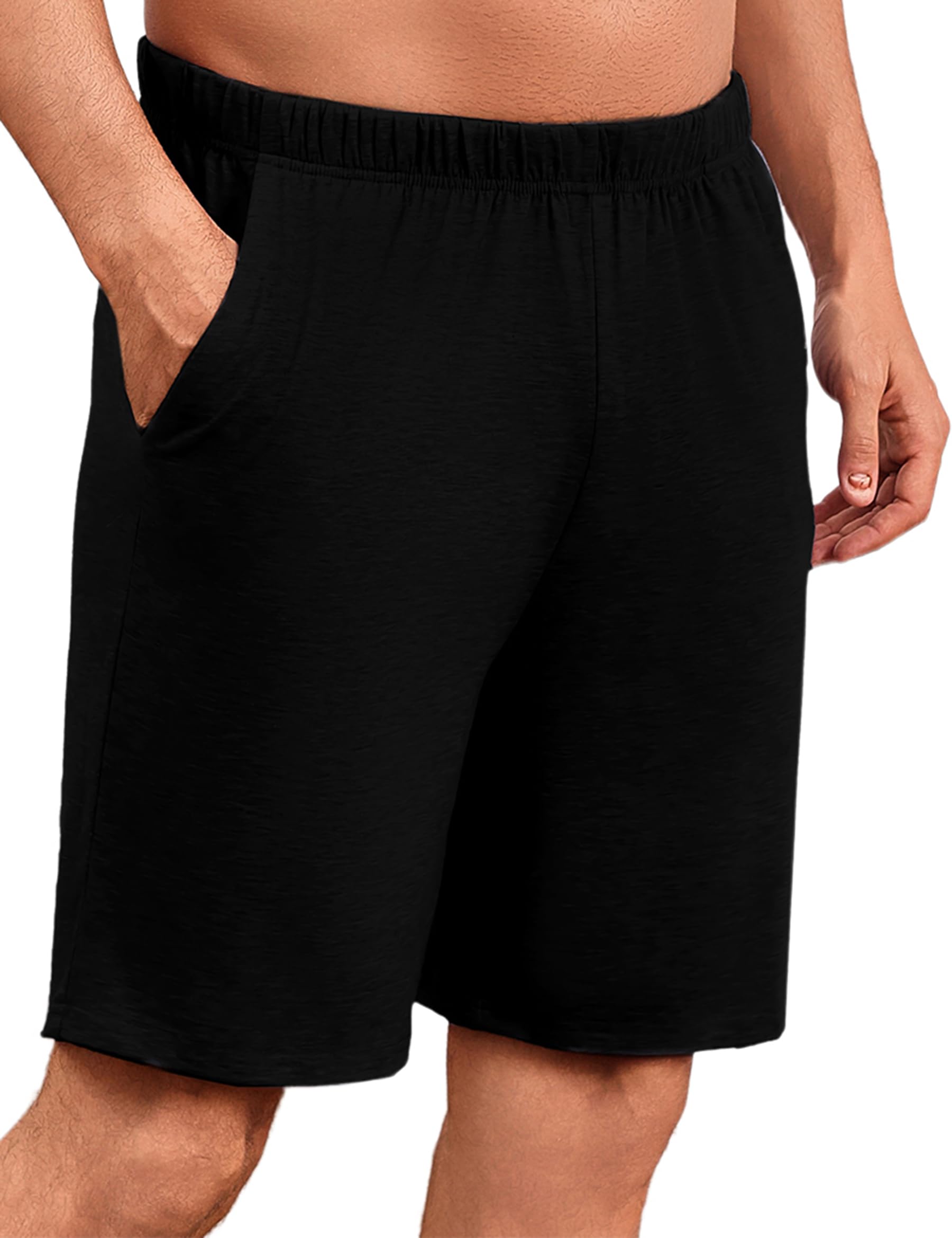 Uniexcosm Pantalones Pijama Corto para Hombre Algodón Verano Pantalones Shorts con Bolsillos Casual Ropa de Dormir