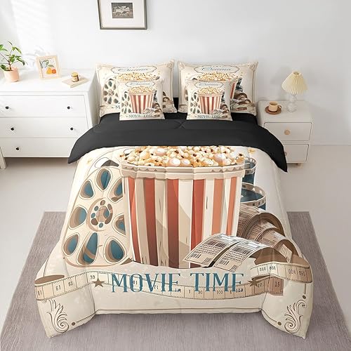 Miniatura 13 de Erosebridal Juego de ropa de cama retro con música de Memphis, 7 piezas, tamaño matrimonial de los años 80 y 90, ropa de cama en una bolsa con