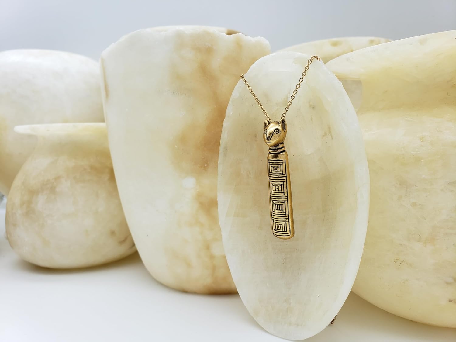 Egyptian Goddess Bastet Cat Necklace - 18" - Made in USA - Image 9