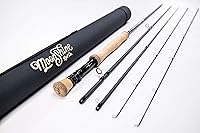 Vista 13 de Moonshine Rod Company Caña de pesca con mosca de acción rápida, caña de grafito de fibra de carbono con estuche de viaje con cremallera, Drifter II