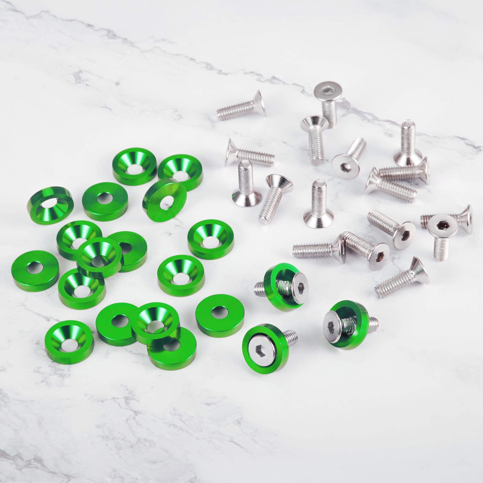 Kit Bulloni Decorativi Alluminio - 20 Pezzi Viola Per Auto E Moto