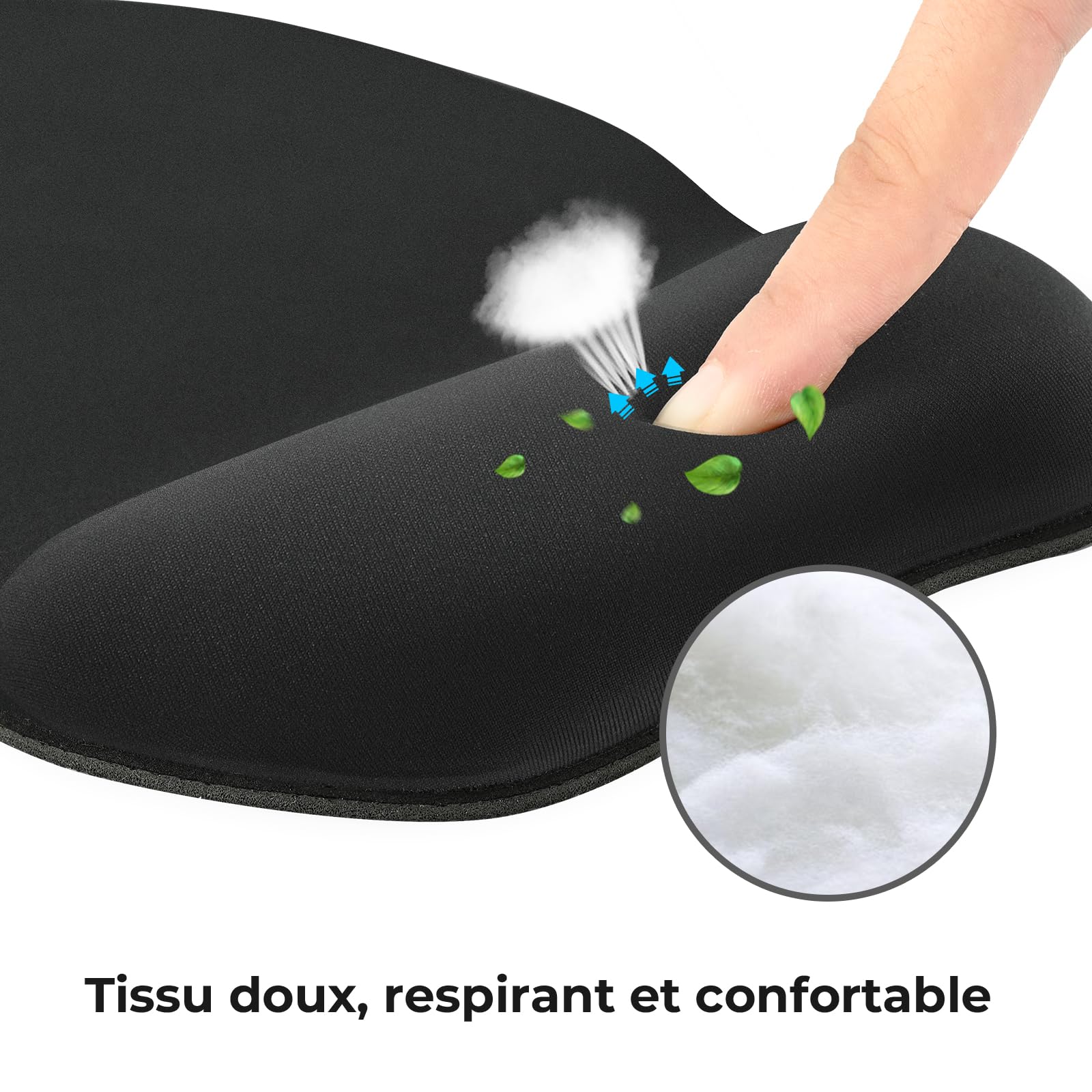 Ergonomische Muismat Met Polssteun, Comfortabele Polssteun Voor Toetsenbord Polsmat Van Traagschuim Voor Toetsenbord Mattensets Zwart Ergonomische Muismat Met Polssteun, Comfortabele Polssteun Voor Toetsenbord Polsmat Van Traagschuim Voor Toetsenbord Mattensets Zwart