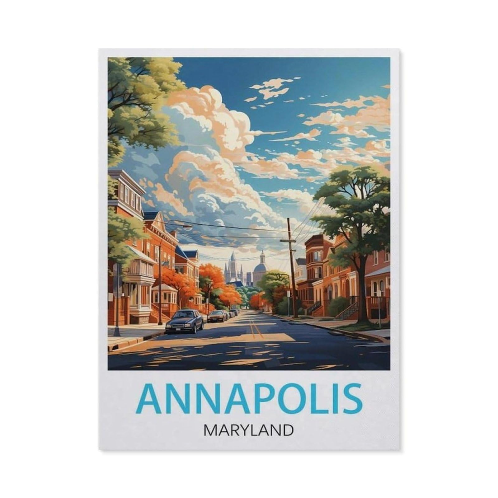 Metal Sign Tin Sign，Annapolis Maryland(30x40cm）