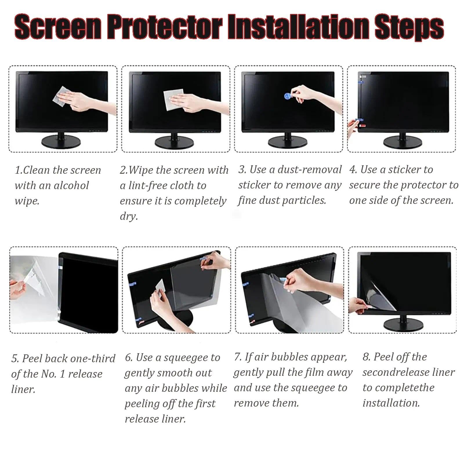 82-180 cm LED Smart TV ochraniacz ekranu odporna na zarysowania niebieskie światło antyrefleksyjna folia filtrująca zmiękcza światło i łagodzi zmęczenie oczu (bez ramki 152.4 cm)