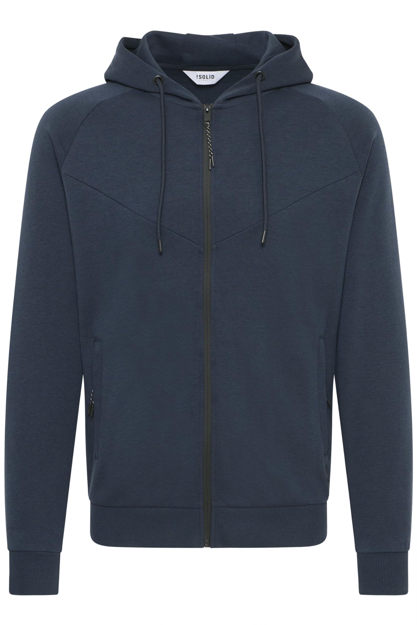 !Solid SDGelbert Homme Veste en Sweat Veste à Capuche Hoodie avec Capuche Poches en Biais Mélange de Coton Regular Fit