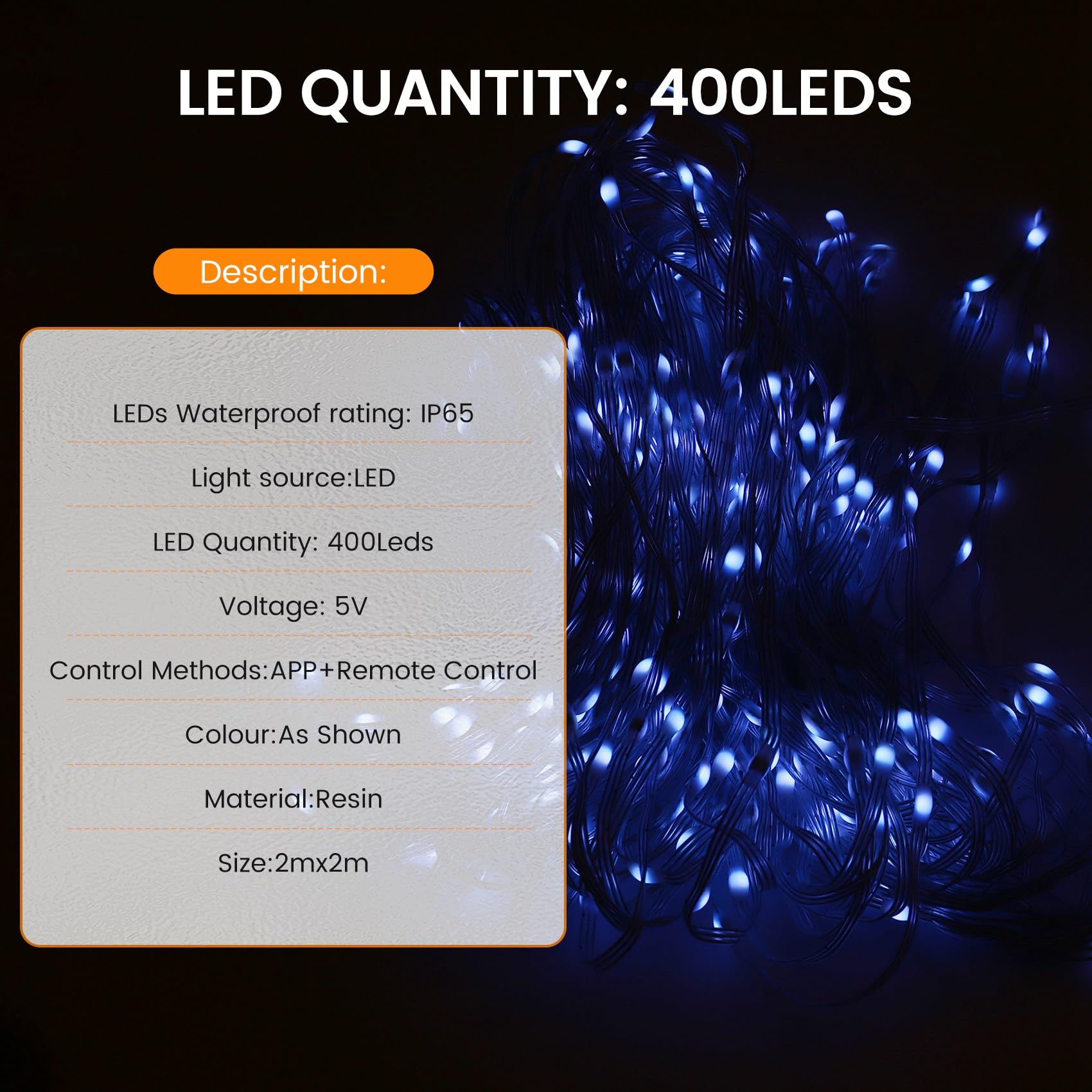 Lumières de Rideau Intelligentes Contrôlées par Application Bluetooth RGB LED, Guirlande de Fées Étanche à LED, DIY, Affichage de la Pièce, Décoration de la Chambre, Contrôle USB