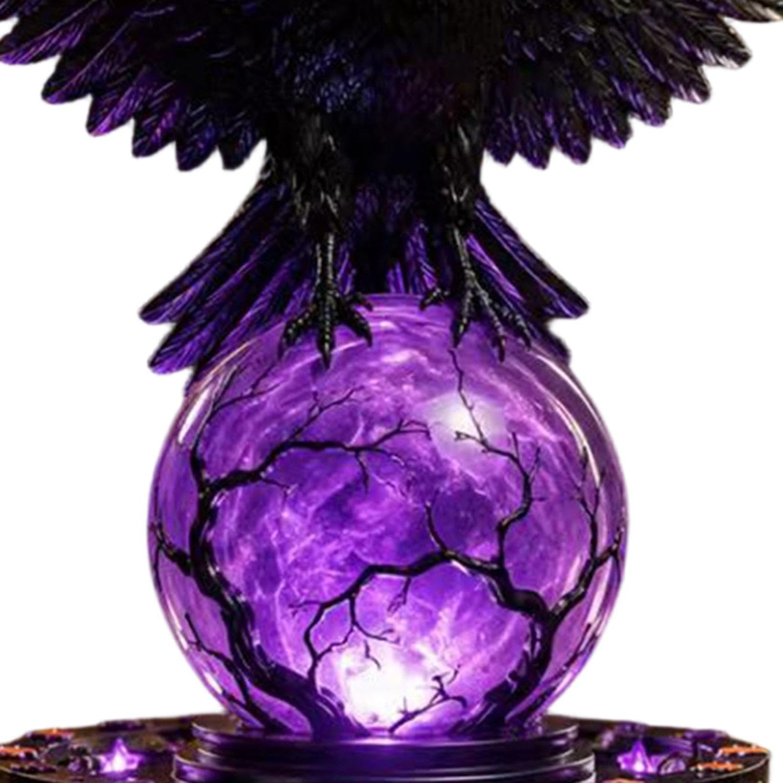 di Halloween Decor gotico corvo fantasma estetico piccole figurine | Lampada da tavolo per Halloween Nightlight per la casa soggiorno casa stregata scrivania tavolo camino autunno festa vacanza