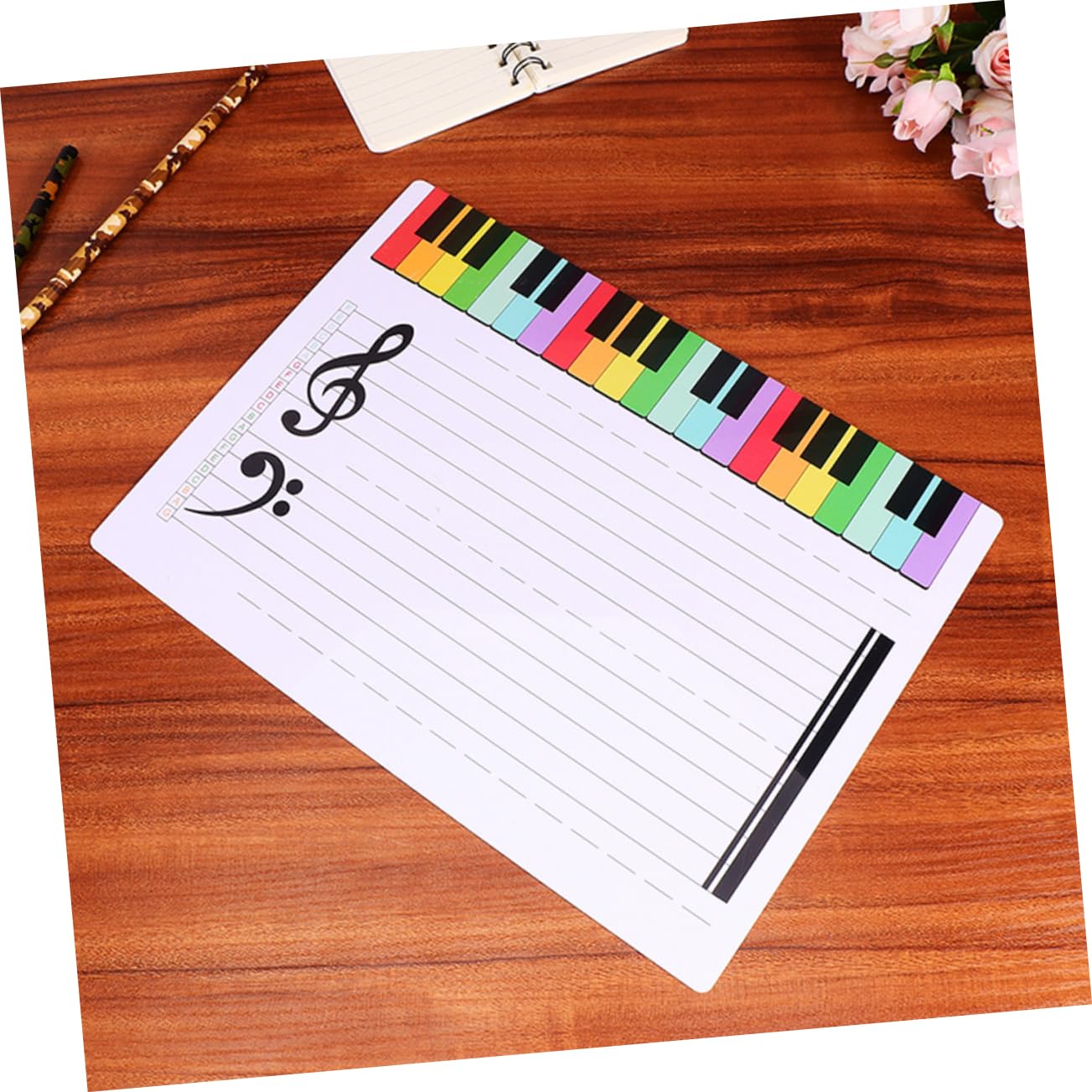 STOBOK 10stücke Erasierbares Musikunterricht Whiteboard Wiederverwendbare Notenlinien Tafel Für Effektives Musizieren Und Lehren Schule Und Zuhause Praktisches Hilfsmittel Für