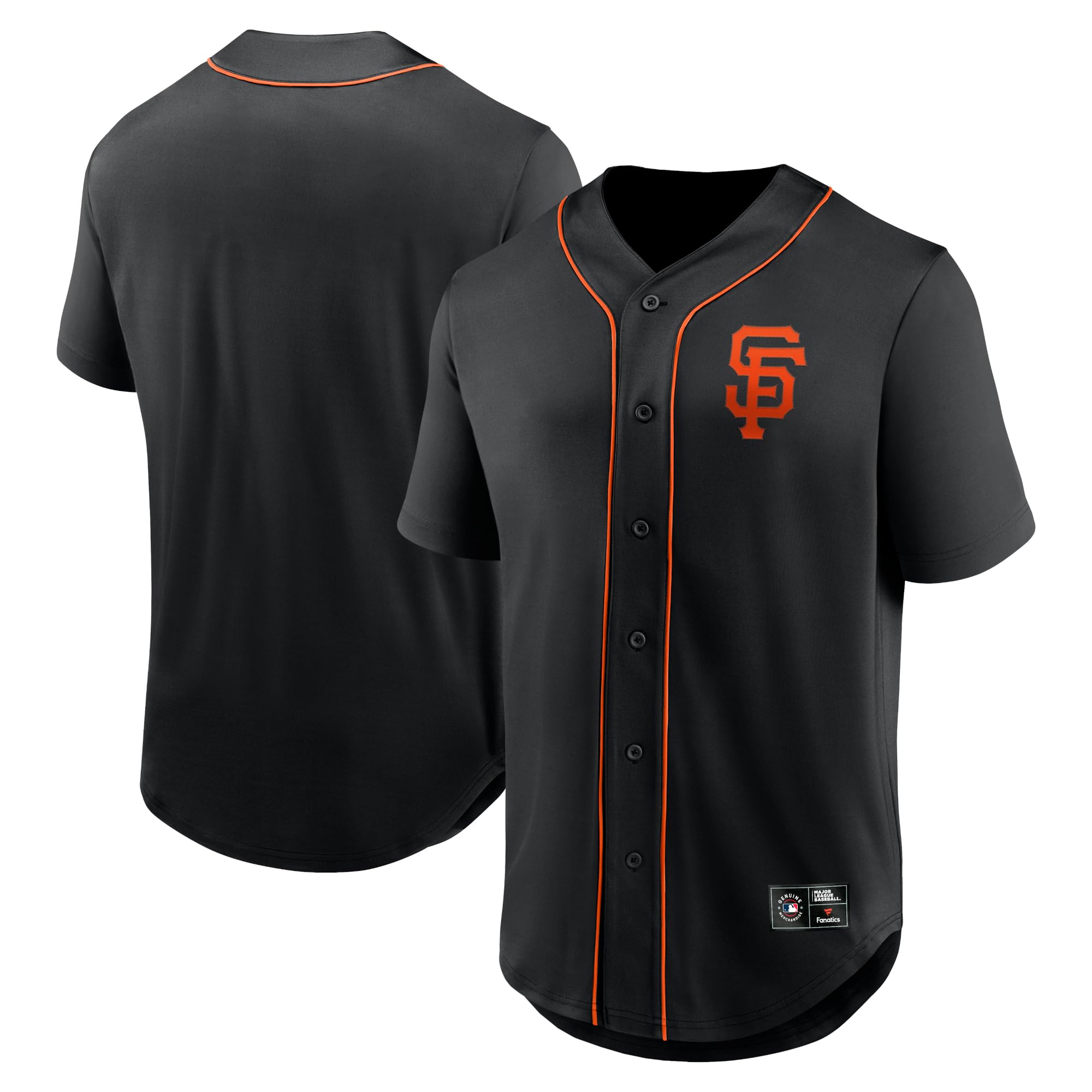 Fanatics Men's Black Official Mlb Jersey San Francisco Giants - 3XL