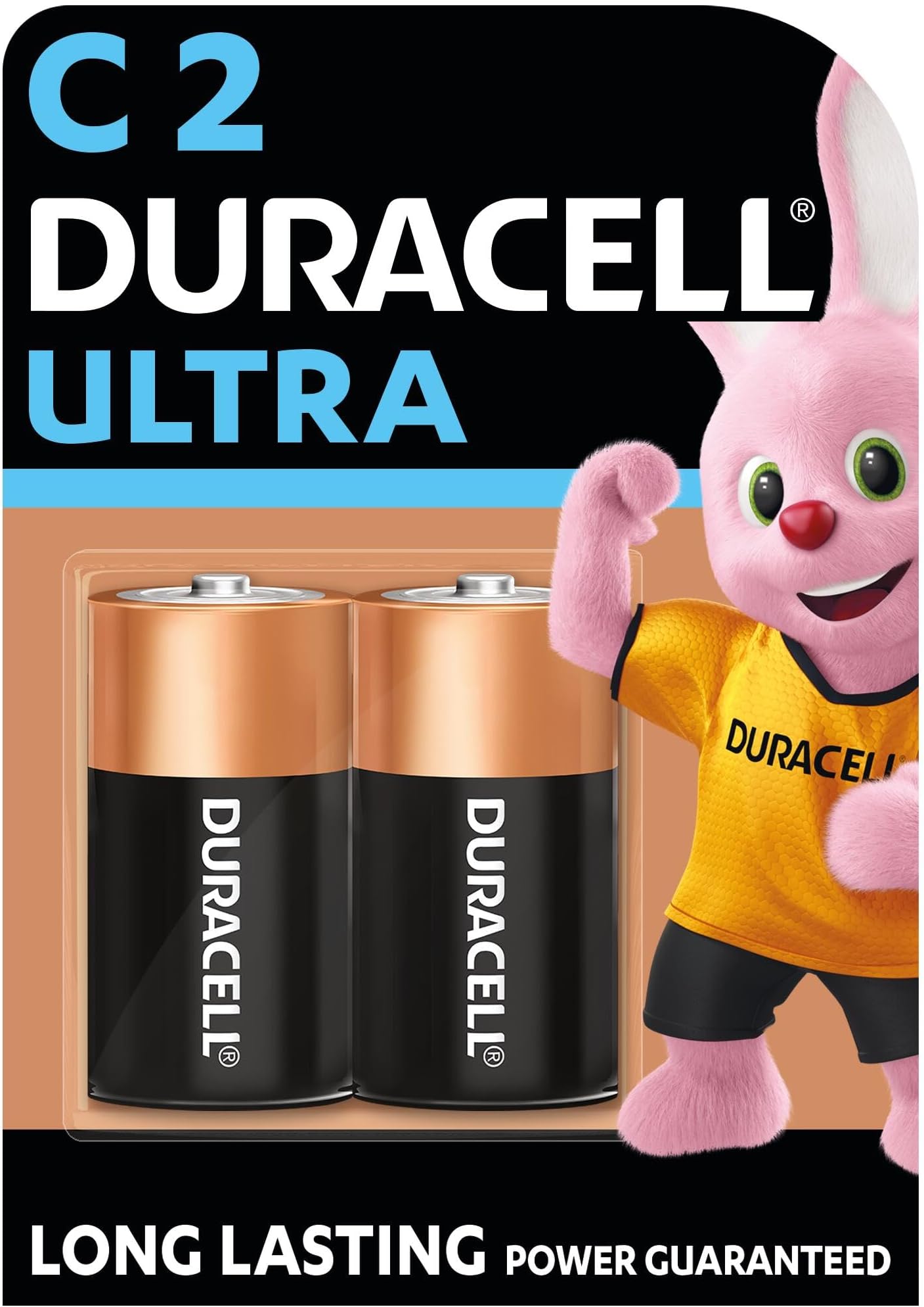 Duracell Ultra Alkaline C Battery, 2 pcs